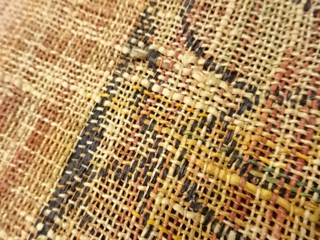  紗紬紙布抽象模様織出し名古屋帯